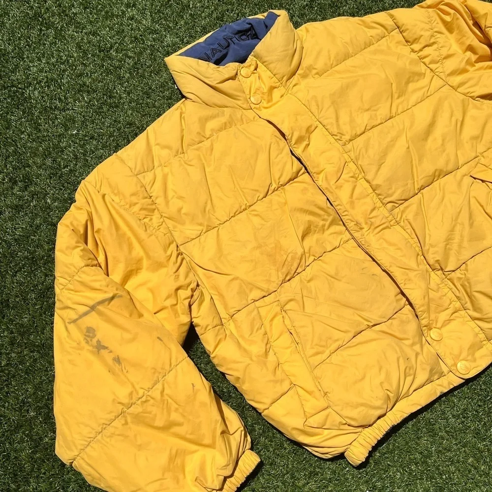 VTG 90’s Nautica Reversible Yellow & Blue Puffer Jacket